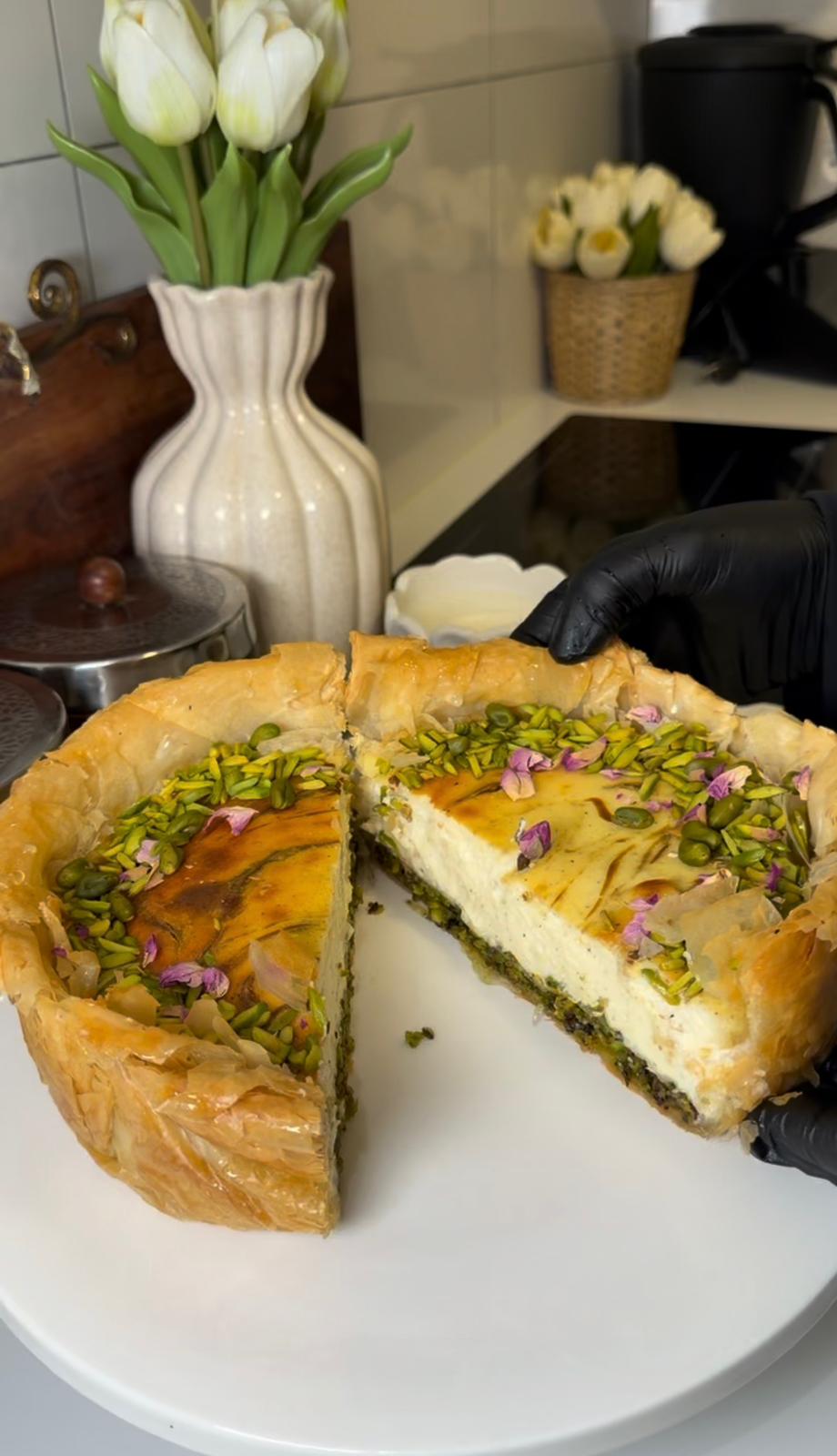 Cheesecake croustillant à la pistache